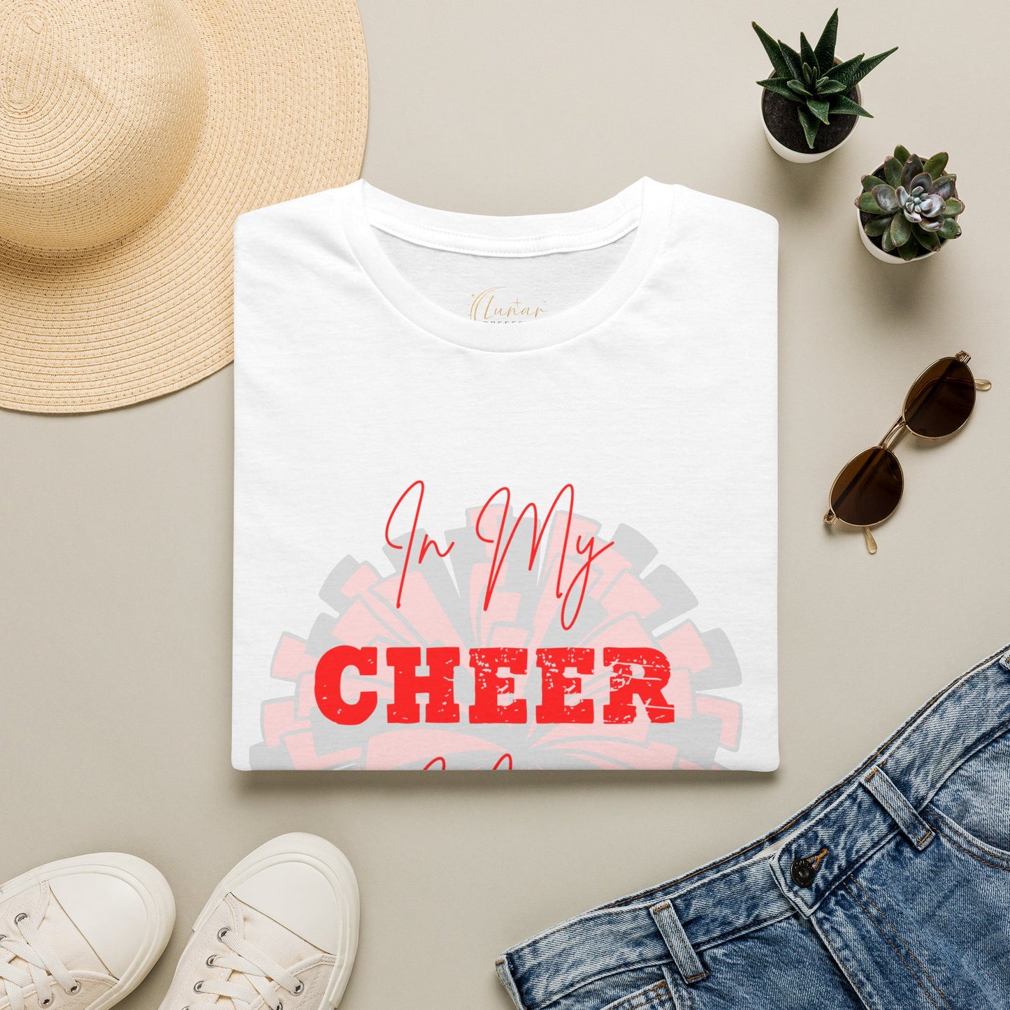 Cheer Mom T‑Shirt — "In My CHEER Mom Era" Pom Pom Graphic Tee