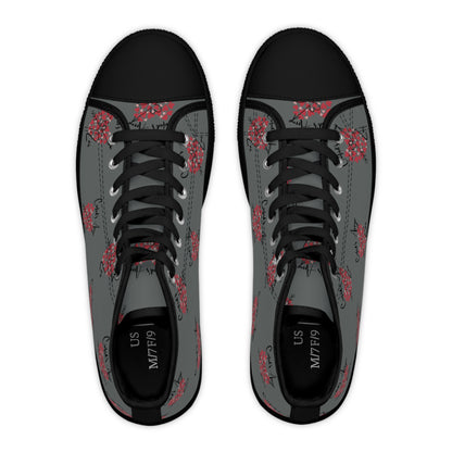 Cupid's Arrow- High Top Sneakers - Heart Design, Trendy Women's Footwear,