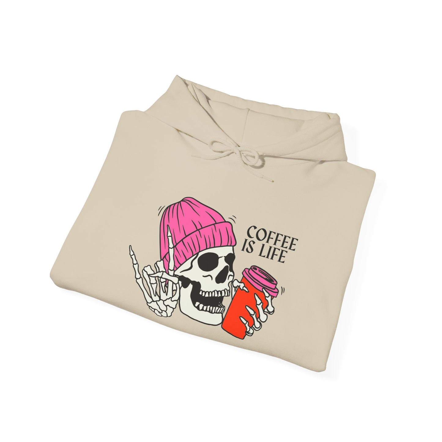 Coffee Is Life Hoodie - Cozy Unisex Sweatshirt for Coffee Lovers, Ideal Gift for Birthdays, Holidays, or Everyday Wear