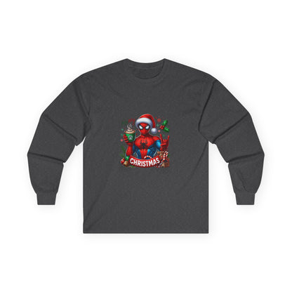 Christmas and Coffee with Spidey- Unisex Ultra Cotton Long Sleeve Tee