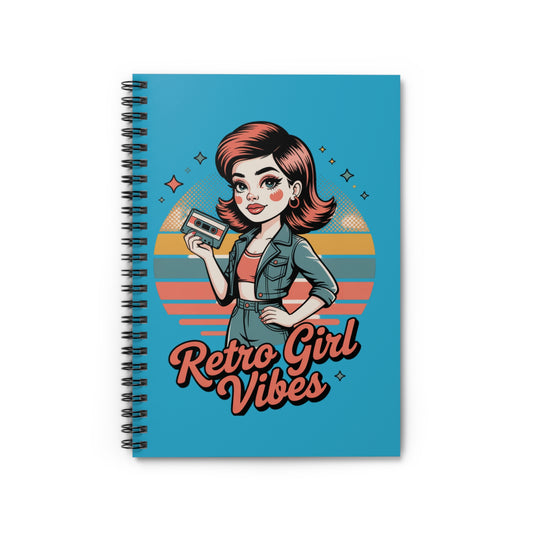 Retro Girl Vibes Spiral Notebook
