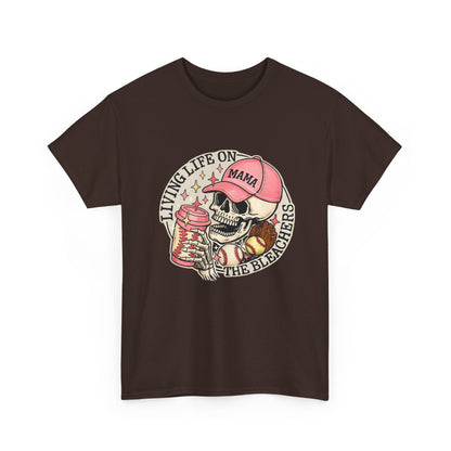 Living Life SPORTS MOM Skull Tee — Mama Cap Vintage Surf School Shirt