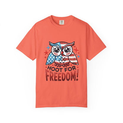 Patriotic 'Hoot for Freedom' Owl T-Shirt