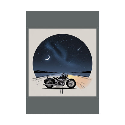 Motorcycle Night Sky Rolled Posters