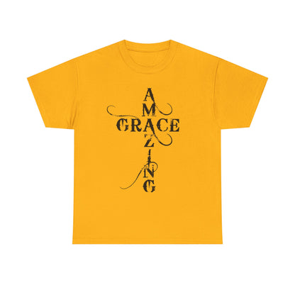 T‑Shirt — “Amazing Grace” Cross Design / “How Sweet the Sound?” Inspirational Gospel Tee