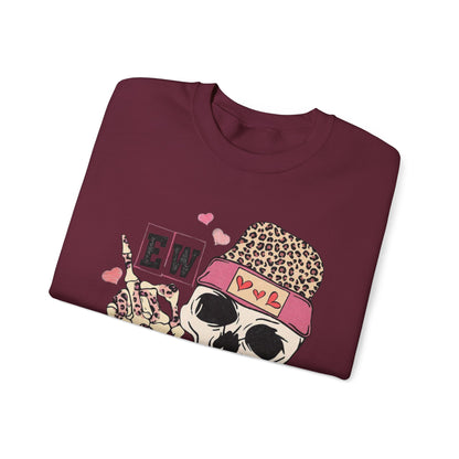 Skull & Flowers 'Ew Love' Crewneck Sweatshirt