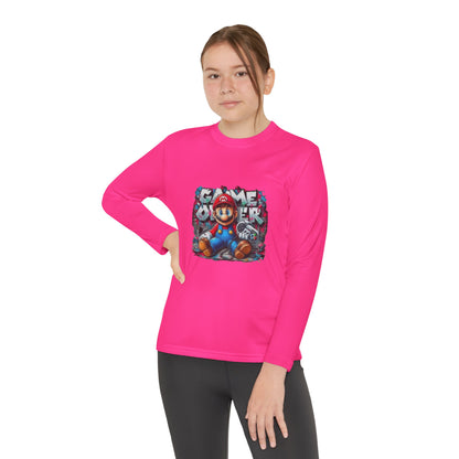 "Game Over" Graphic Youth Long Sleeve Gamer Character Tee