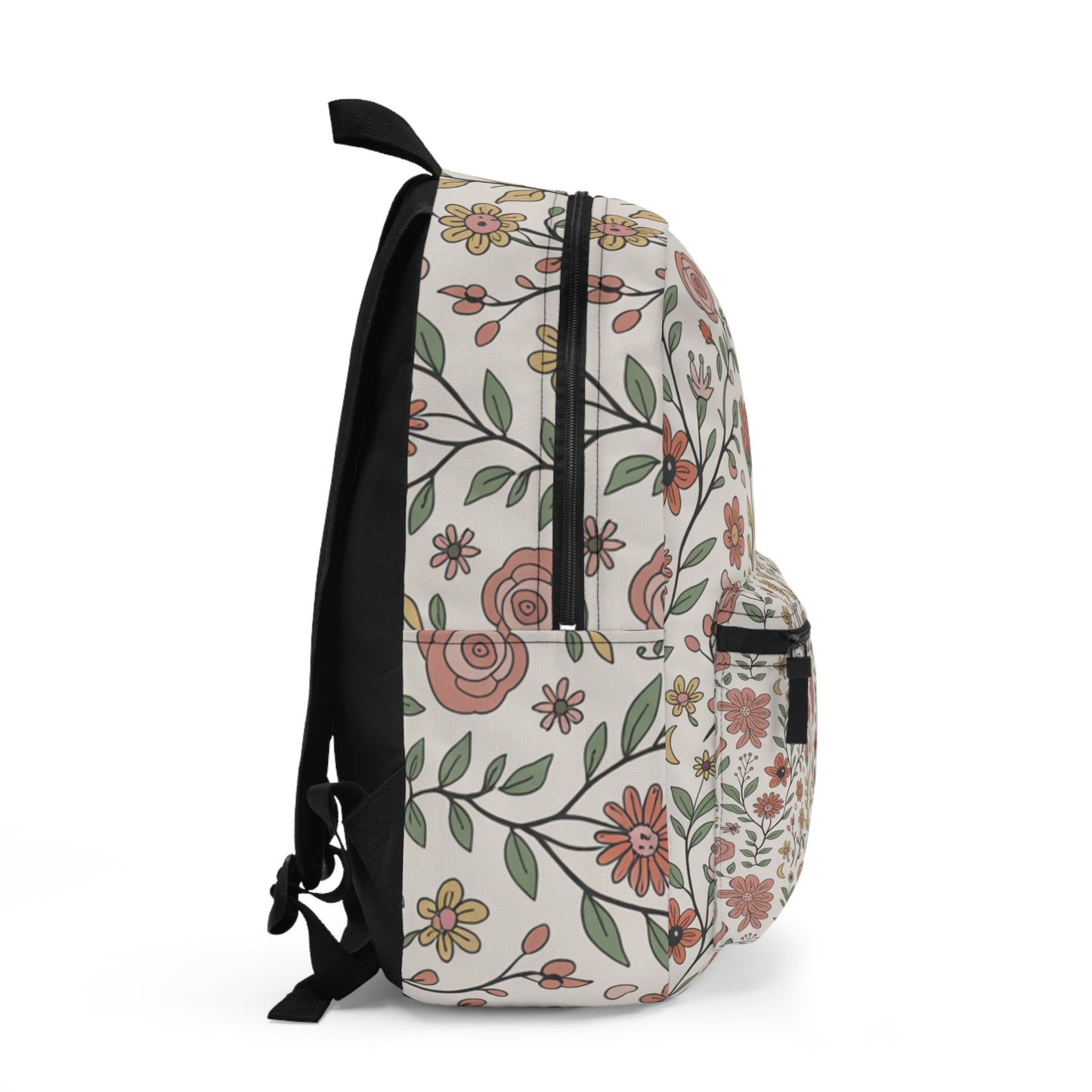 Floral Print Backpack, Cute Backpack for School, Trendy Daypack, Floral Rucksack, Stylish Floral Bag, Perfect Gift for Her, Summer Backpack