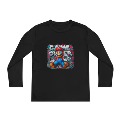 "Game Over" Graphic Youth Long Sleeve Gamer Character Tee