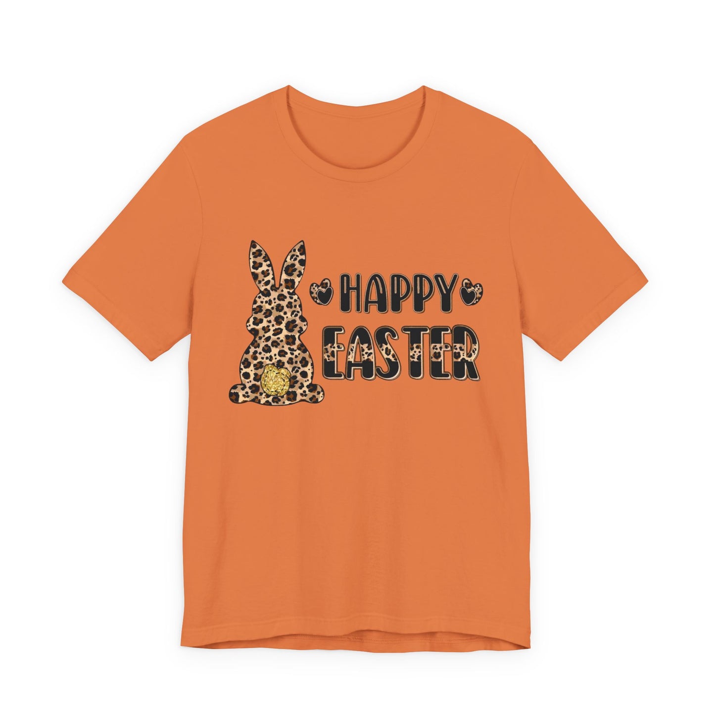 Leopard Print 'Happy Easter' Bunny Tee