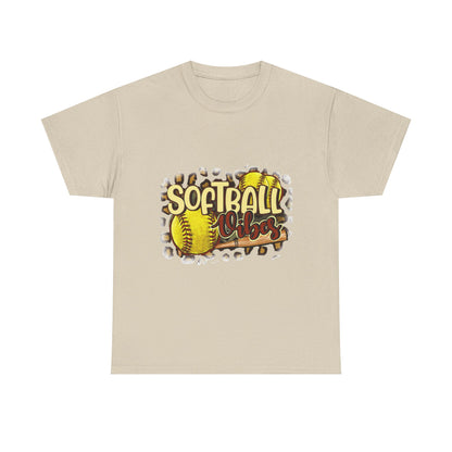 Softball Vibes- Unisex Heavy Cotton Tee