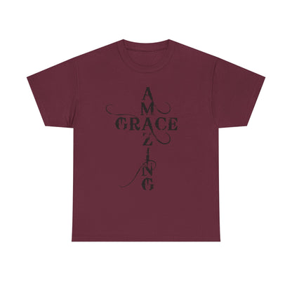 T‑Shirt — “Amazing Grace” Cross Design / “How Sweet the Sound?” Inspirational Gospel Tee