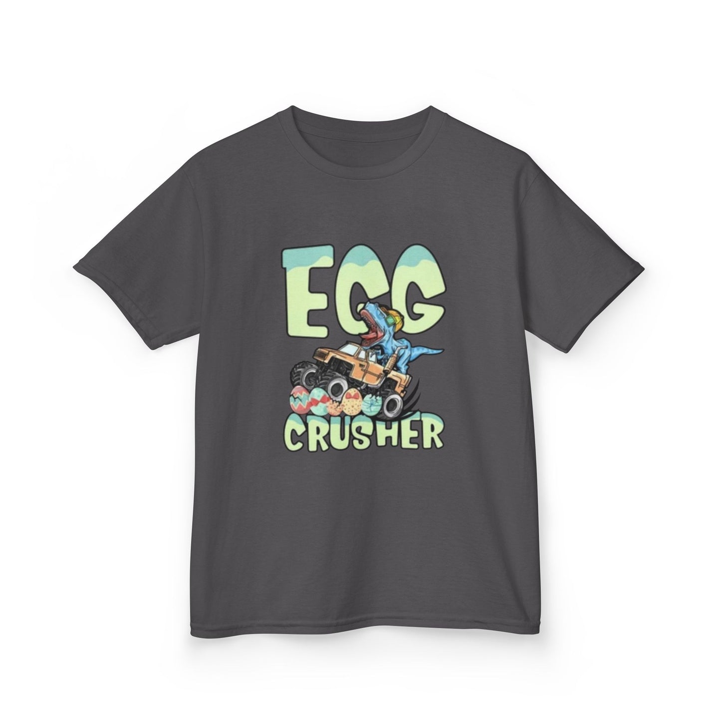 Kids T‑Shirt — 'Egg Crusher' Cartoon Truck Easter Tee