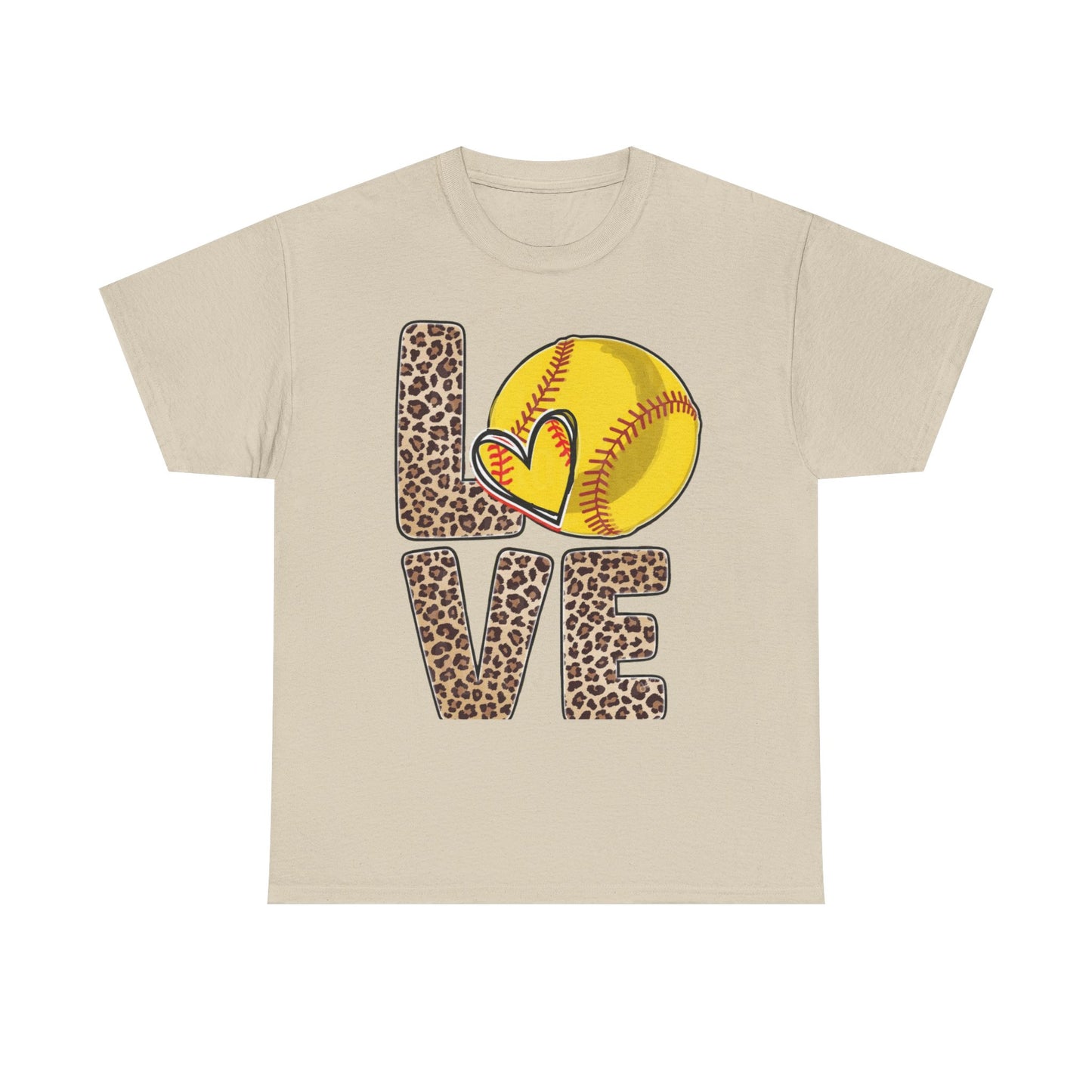 Softball Love Leopard Print T-Shirt