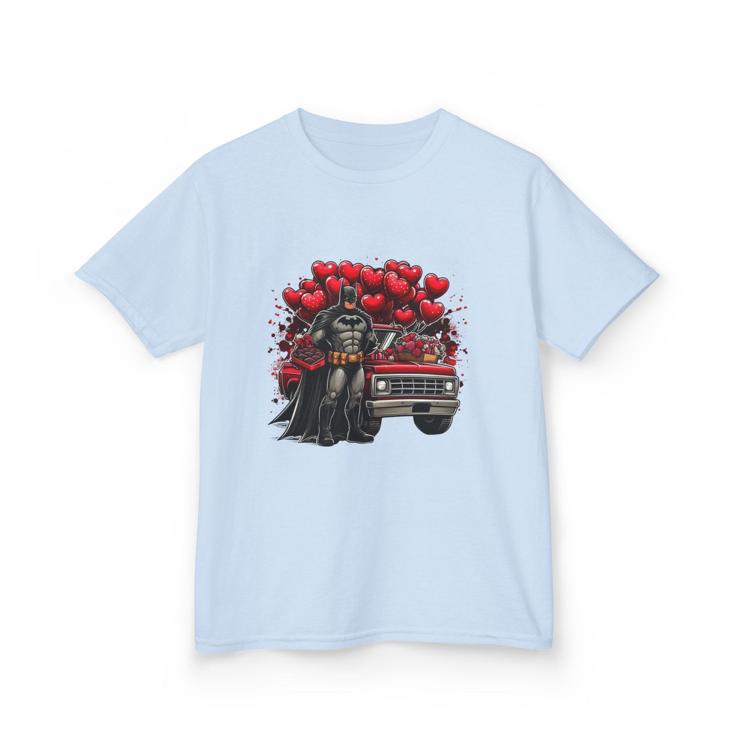 Kids Vader Valentine T‑Shirt — Darth Vader with Hearts and Vintage Car