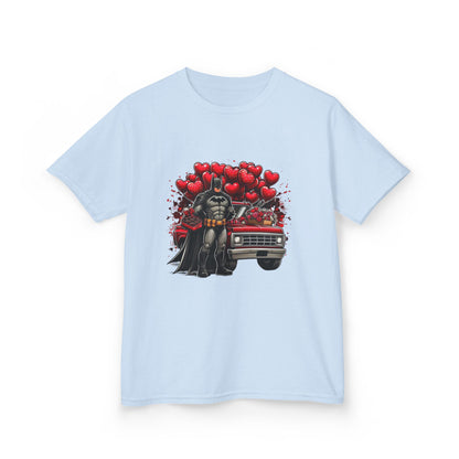 Kids Vader Valentine T‑Shirt — Darth Vader with Hearts and Vintage Car