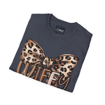 Wifey Leopard Bow T-Shirt — 'WIFEY' Leopard Print Bow Tee