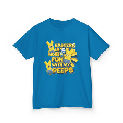 Kids Tee — "Easter Is More Fun With My Peeps" Cute Bunny & Chick Design