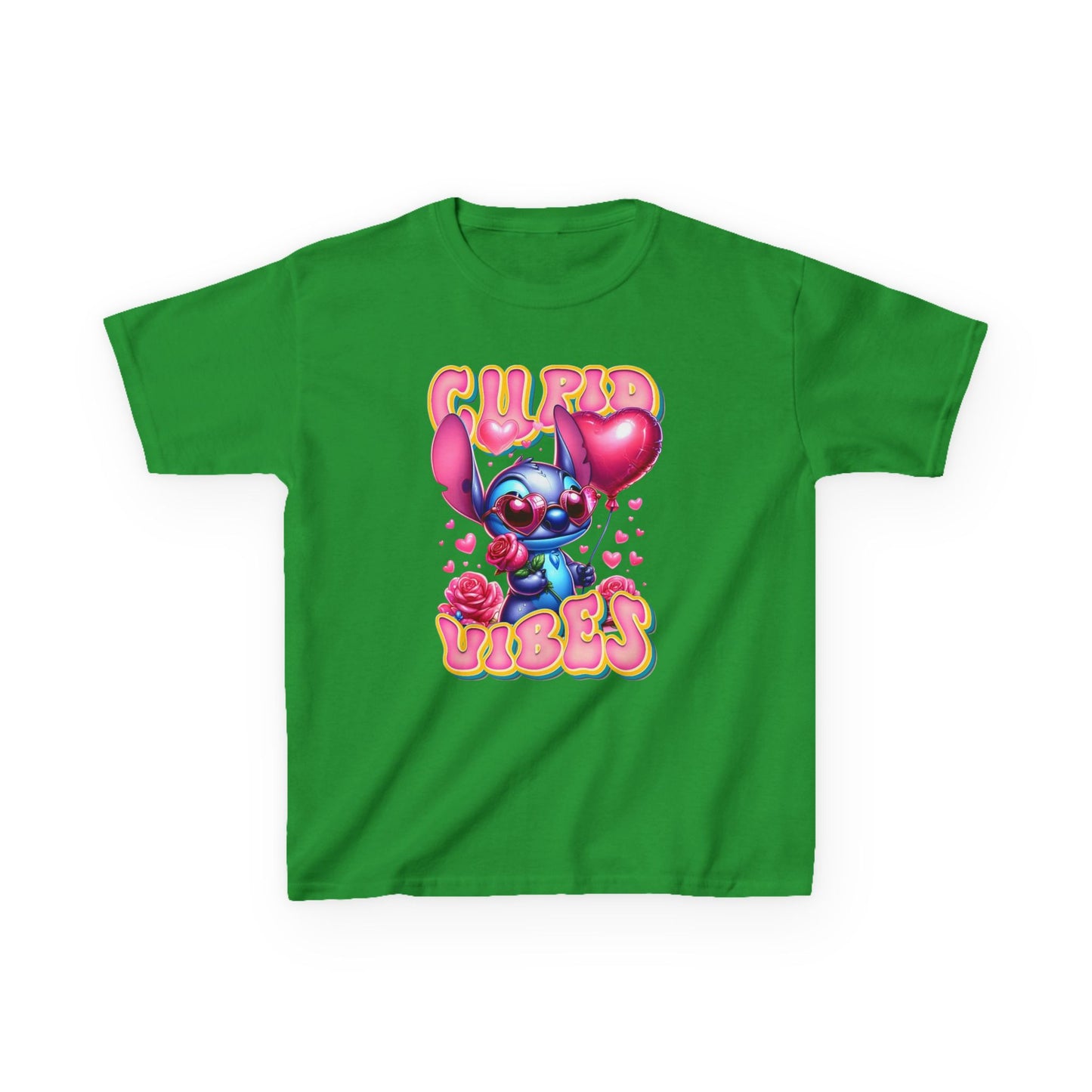 Kids Tee — 'Cupid Vibes' Cute Cartoon Cupid Character Valentine Shirt