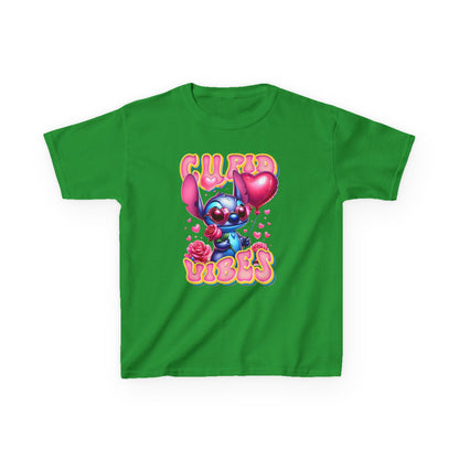 Kids Tee — 'Cupid Vibes' Cute Cartoon Cupid Character Valentine Shirt