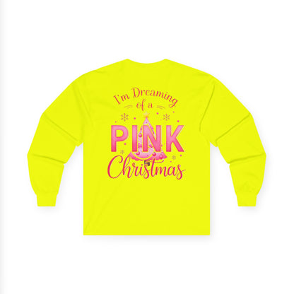 Pink Christmas Unisex Ultra Cotton Long Sleeve Tee