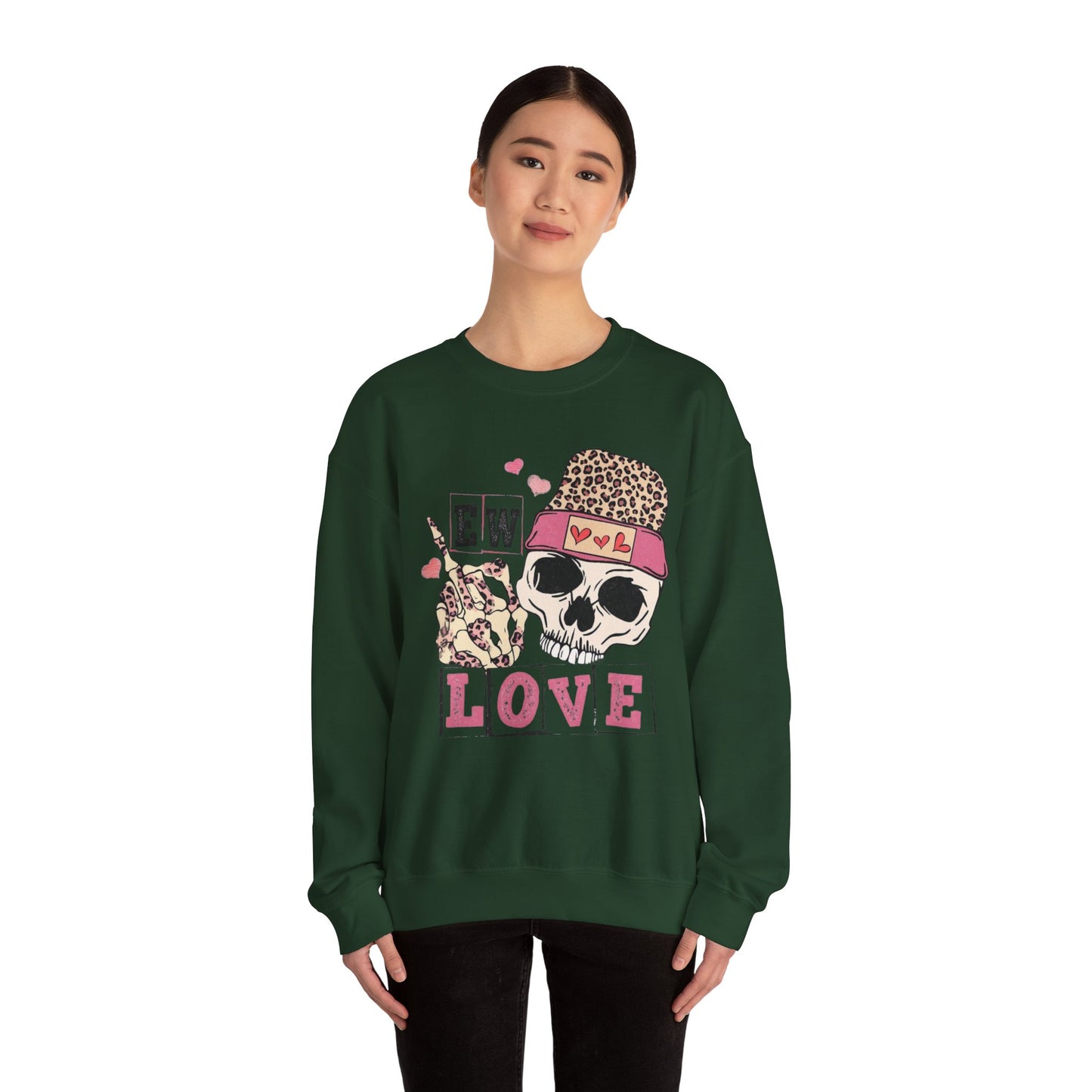 Skull & Flowers 'Ew Love' Crewneck Sweatshirt