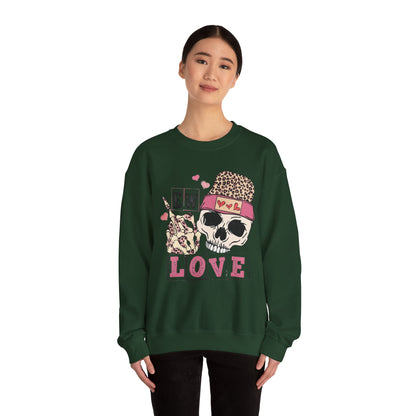 Skull & Flowers 'Ew Love' Crewneck Sweatshirt
