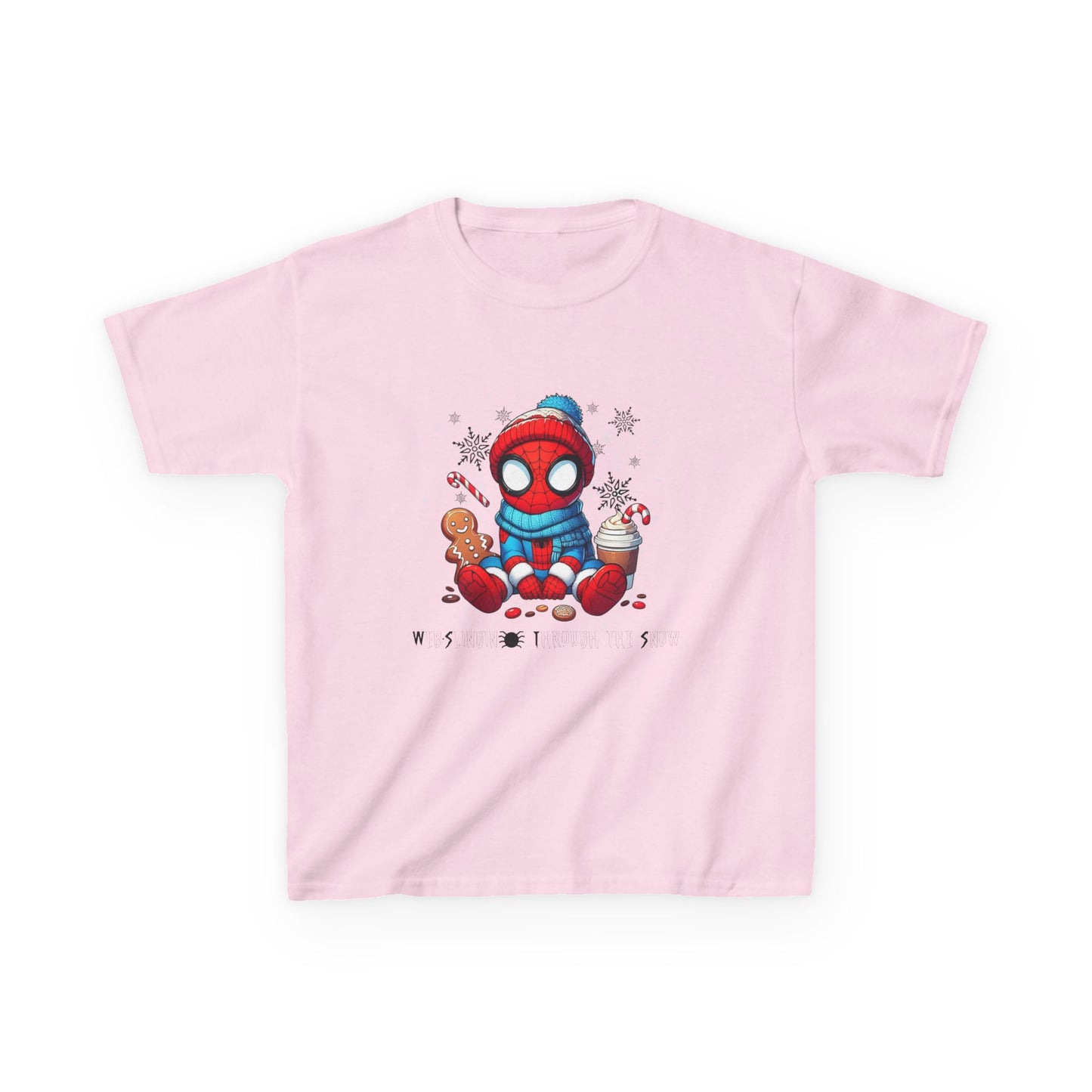 Kids Tee — Cozy Winter Superhero with Cookies & Hot Cocoa
