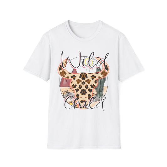 Desert Leopard Cow Skull T-Shirt — Southwestern Sun-Soaked Graphic Tee