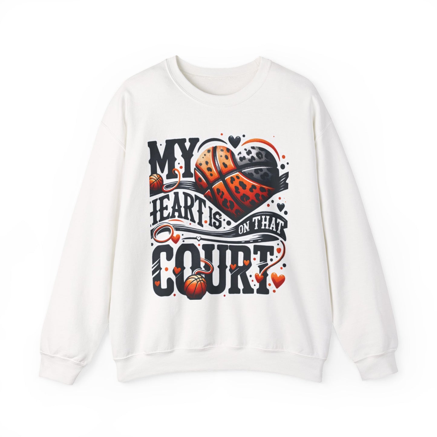 My heart is on that court - 🩷 Crewneck Sweatshirt