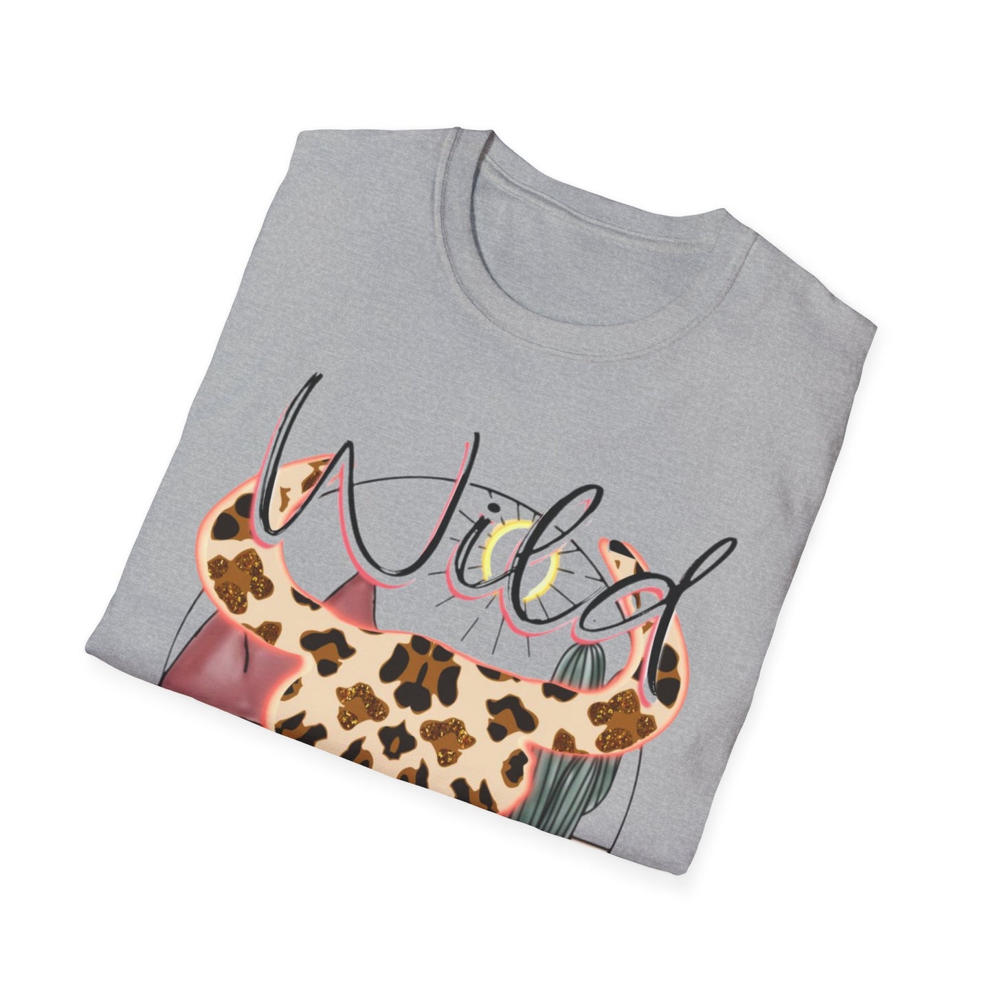 Desert Leopard Cow Skull T-Shirt — Southwestern Sun-Soaked Graphic Tee