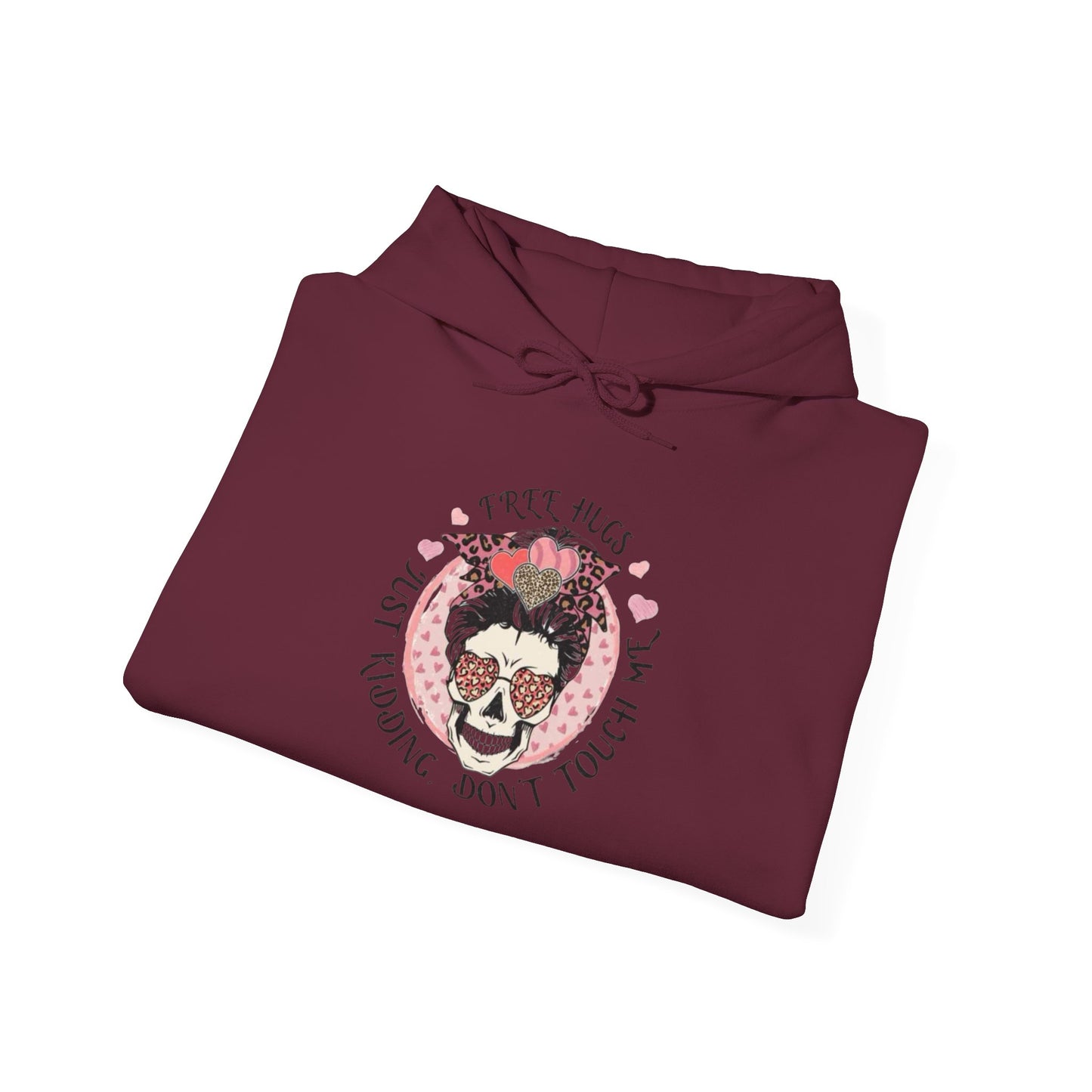 Hoodie — 'I Need Hugs, Just Kidding Don't Touch' Vintage Sloth Graphic Hoodie