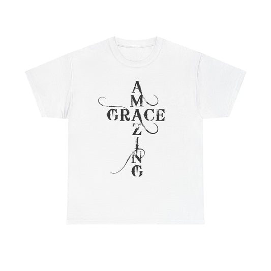 T‑Shirt — “Amazing Grace” Cross Design / “How Sweet the Sound?” Inspirational Gospel Tee